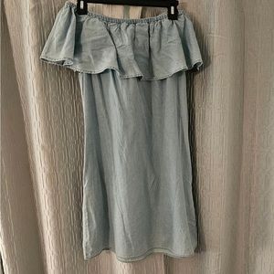 Denim Off-The-Shoulder Dress